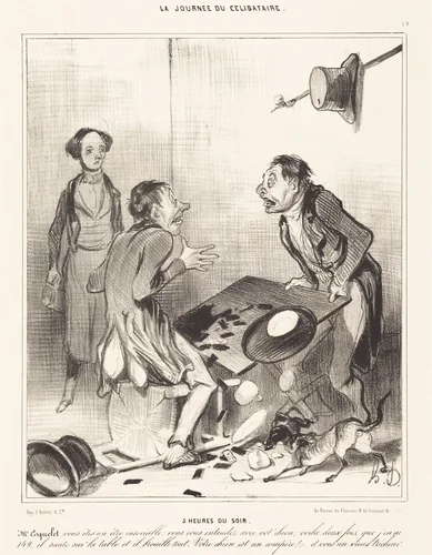 5 heures du soir by Honoré Daumier, print, 1839
