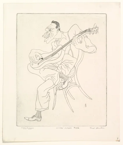Guitar Player by Fred Becker, print, 1935-1939