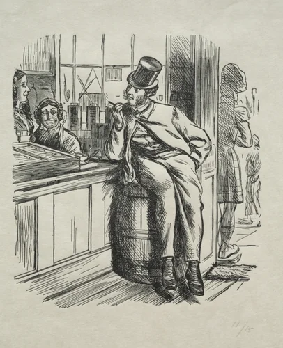 What Came of Killing a Rich Uncle One Christmas Time by Charles Samuel Keene, print, 1865