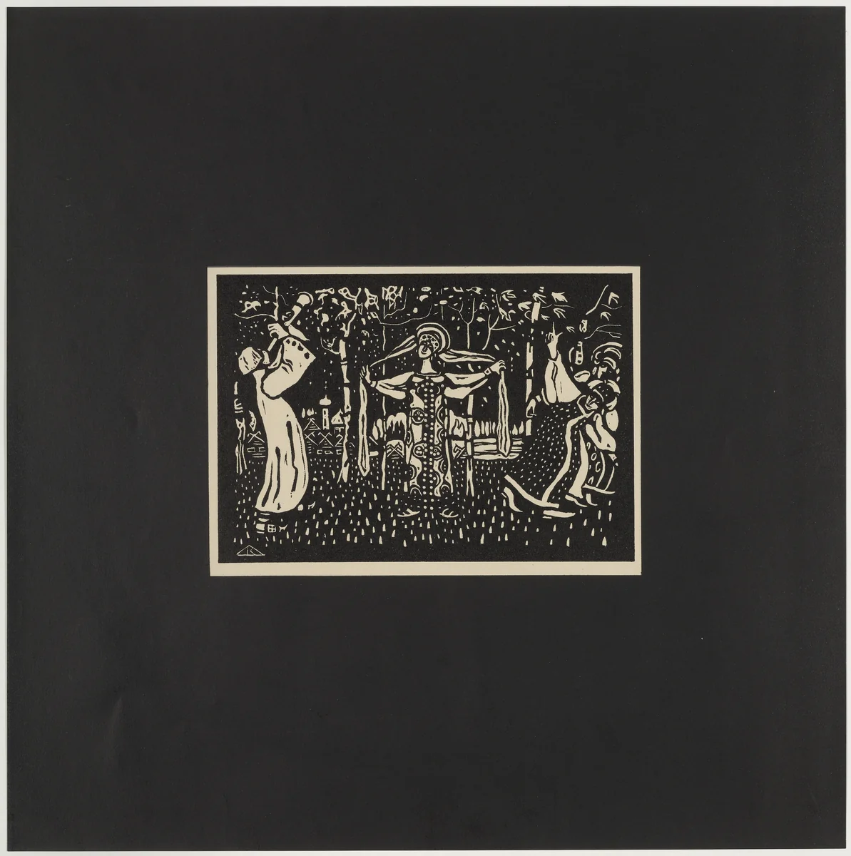 The Birch Trees (Les Bouleaux) from Xylographs (Xylographies) by Wassily Kandinsky, print, 1907