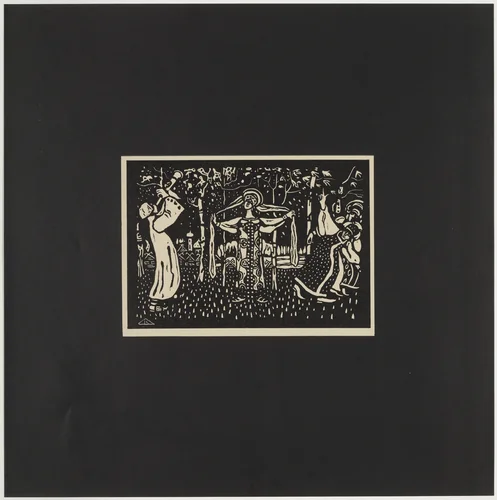 The Birch Trees (Les Bouleaux) from Xylographs (Xylographies) by Wassily Kandinsky, print, 1907