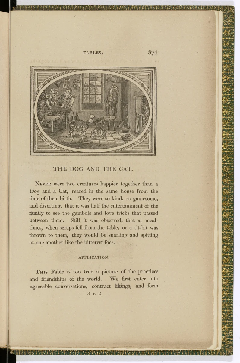 Headpiece (page 371) from The Fables of Aesop by Thomas Bewick, illustrated book, 1818
