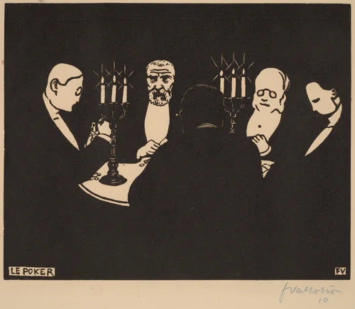 Le Poker (Poker) by Félix Vallotton, print, 1896