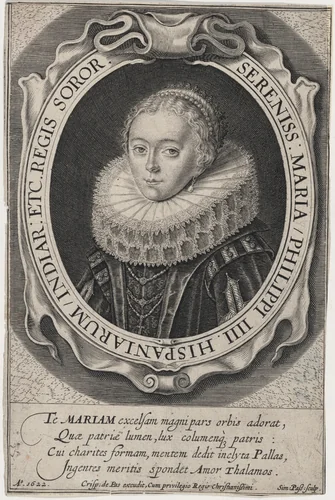 Maria of Austria, Infanta of Spain by Simon van de Passe, print, 1622