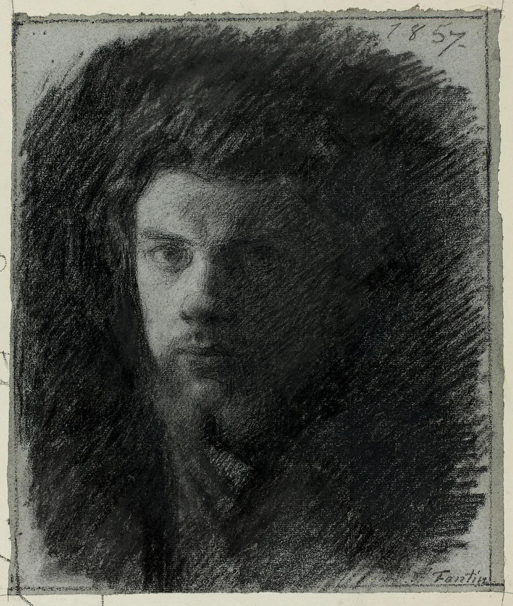 Self-Portrait by Henri Fantin-Latour, drawing, 1857