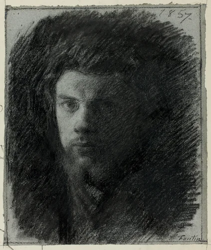 Self-Portrait by Henri Fantin-Latour, drawing, 1857
