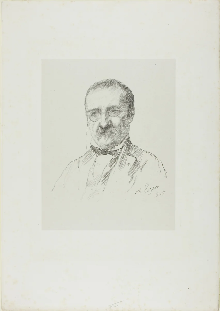 Portrait of Champfleury by Alphonse Legros, print, 1875
