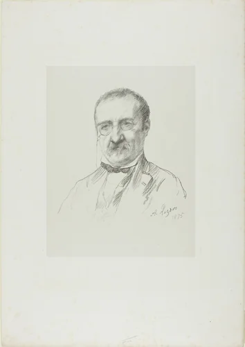 Portrait of Champfleury by Alphonse Legros, print, 1875