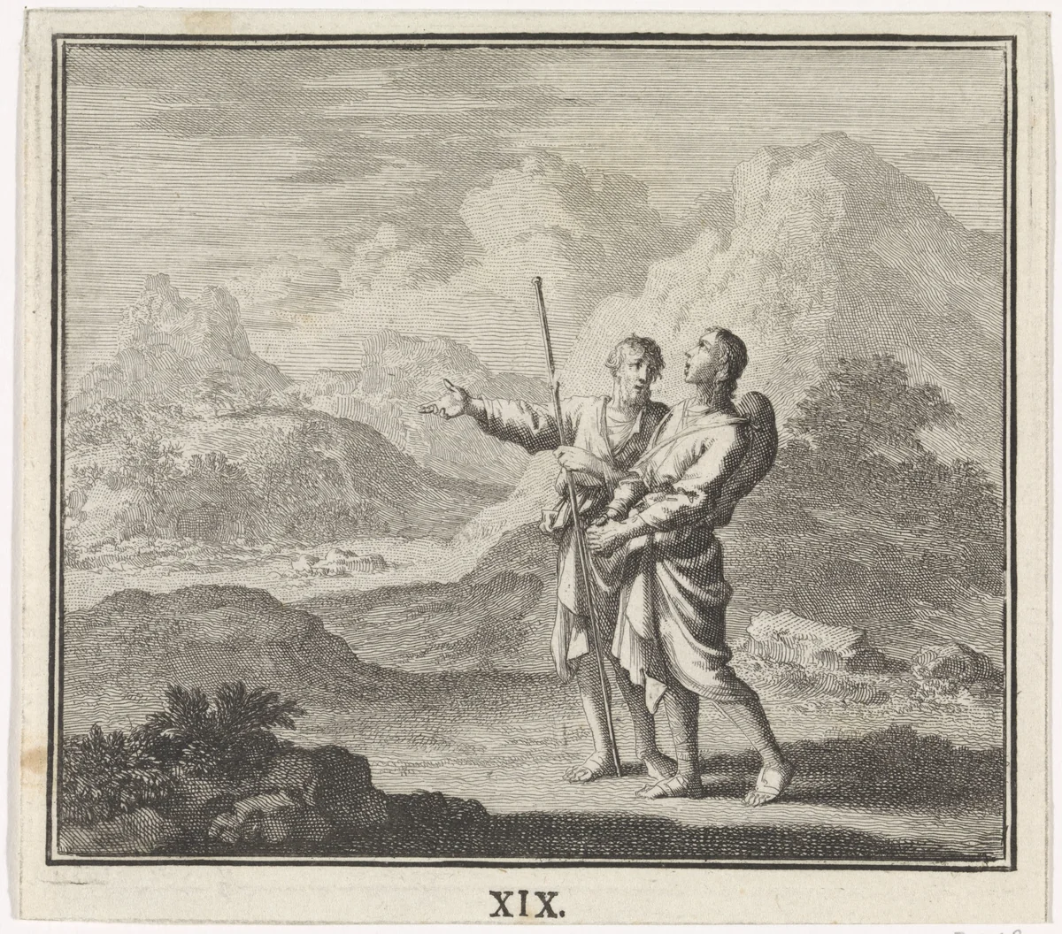 Embleem: woestijn by Jan Luyken, print, 1695-1705