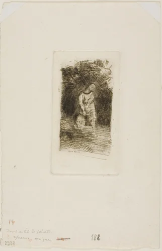 David by Odilon Redon, print, 1875-1885