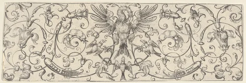 Plate 5, from "Friezes with Birds, Flowers and Meandering Wreaths and Scrolls" by Theodor Bang, print, 1600-1617