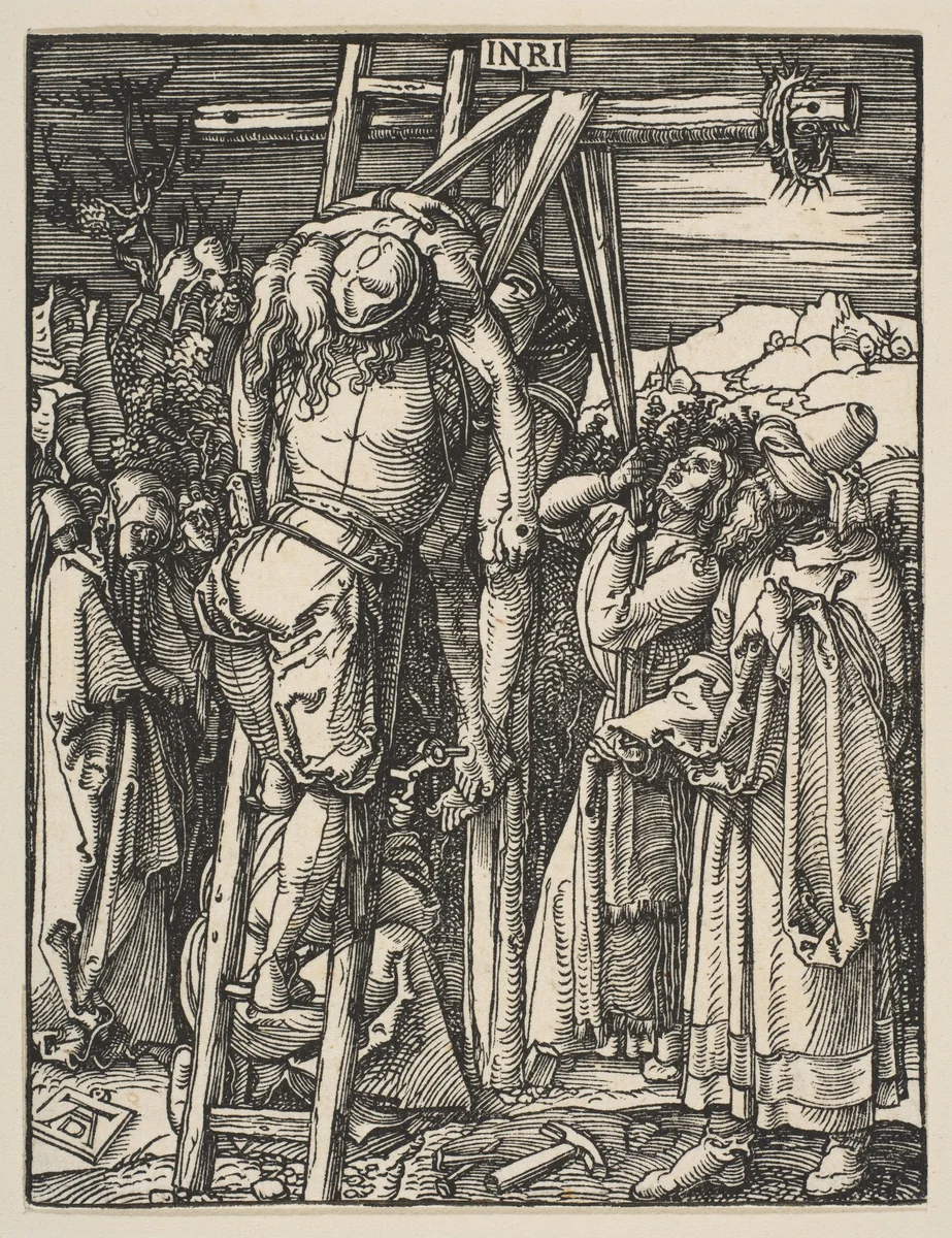 The Descent from the Cross, from "The Small Passion" by Albrecht Dürer, print, 1509-1510