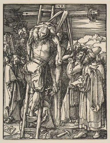 The Descent from the Cross, from "The Small Passion" by Albrecht Dürer, print, 1509-1510