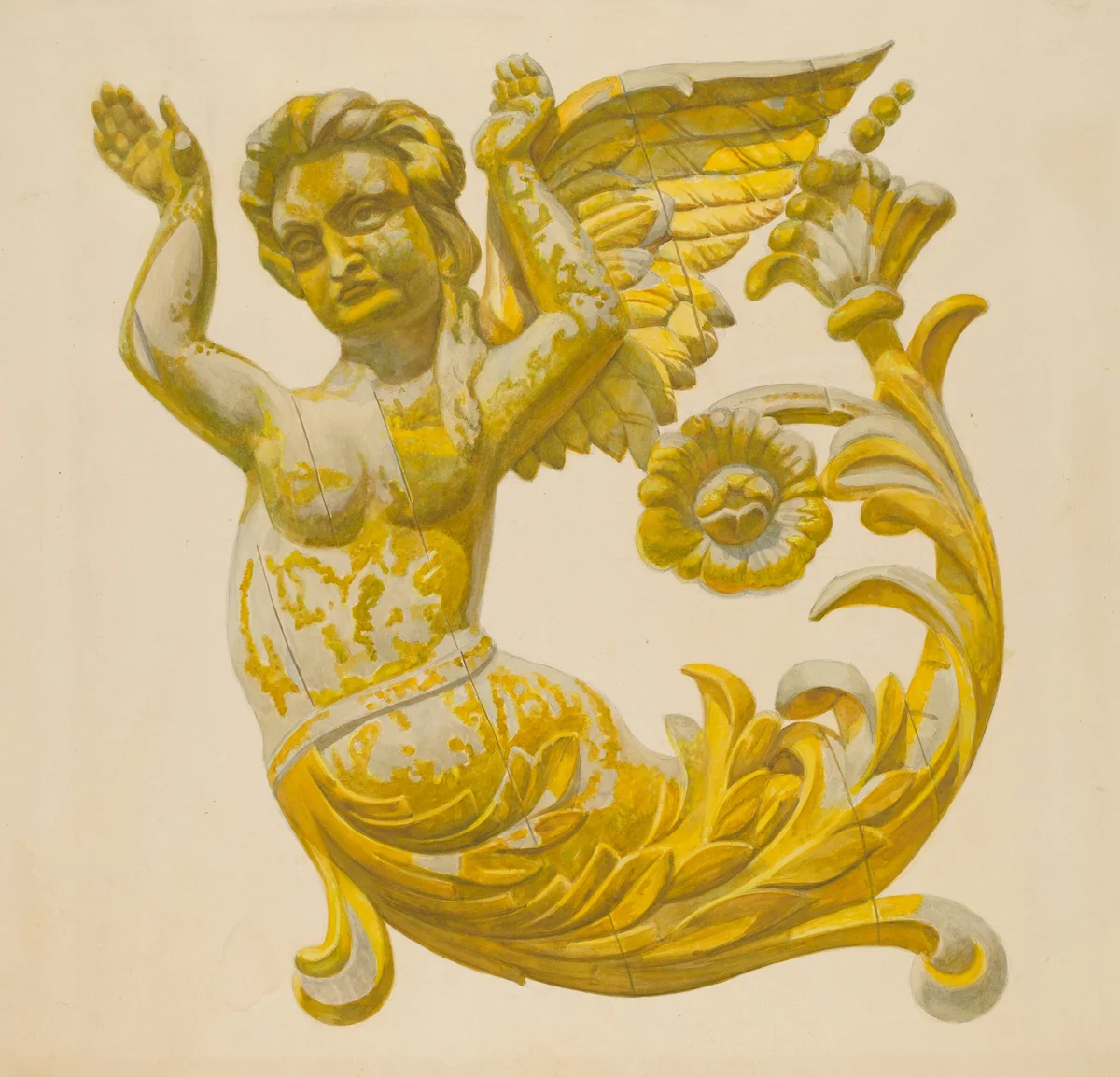 Cherub by American 20th Century, index of american design, 1935-1942