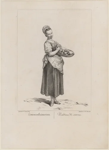 Limonienkrämerinn (Lemon Seller) by Johann Georg Mansfeld
Johann Christian Brand, print, 1775