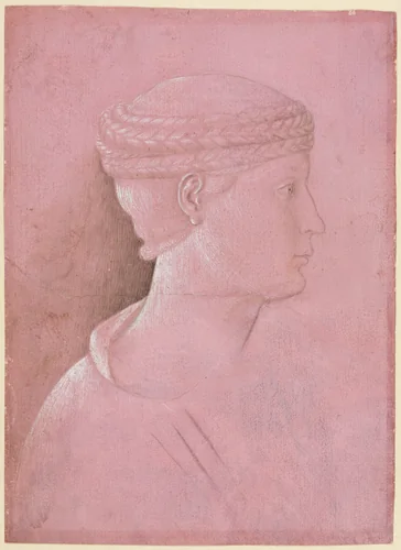 Bust of a Woman (recto) by Benozzo Gozzoli, drawing, 1453-1463