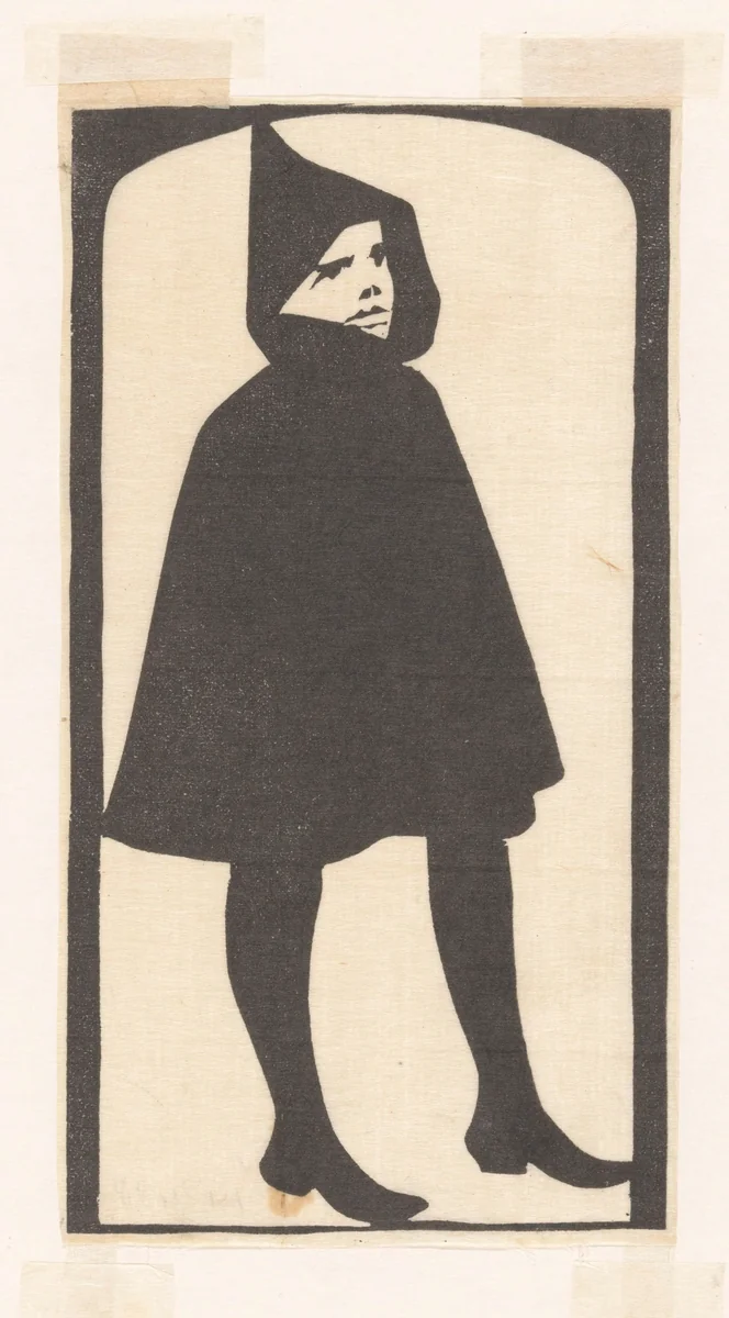 Jaapje met cape by Samuel Jessurun de Mesquita, print, 1913