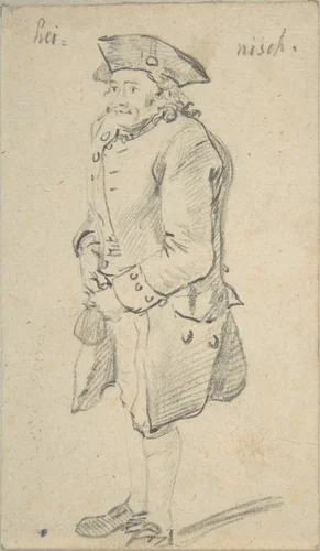 Standing Man by Johann Christian Reinhart, drawing, 1761-1847