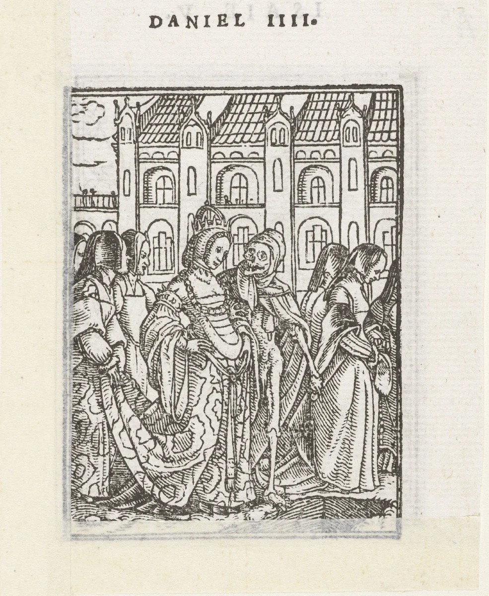 Keizerin en de Dood by Hans Holbein, print, 1524-1526