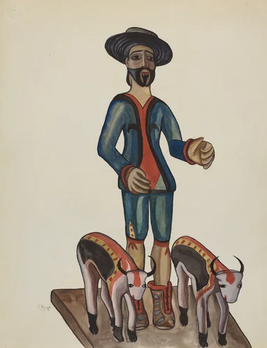 Bulto of San Ysidro by E. Boyd, index of american design, 1936