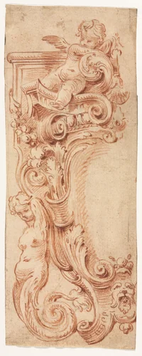 Design for a Cartouche by Gilles Marie Oppenord, drawing, 1672-1742