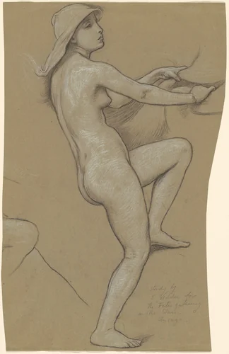 Study for "The Fates Gathering in the Stars" by Elihu Vedder, drawing, 1879-1887