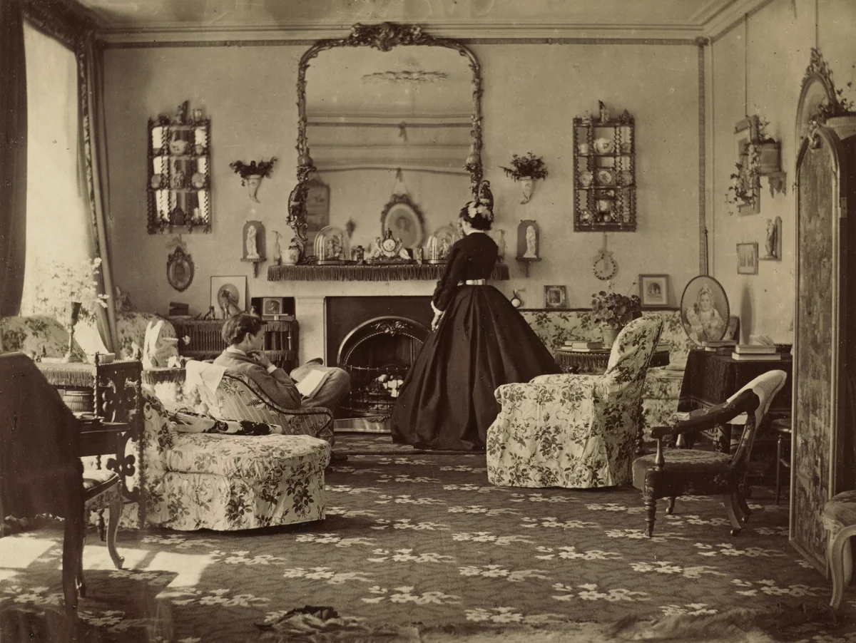 Interior of Room by Viscountess Jocelyn, photograph, 1857-1867