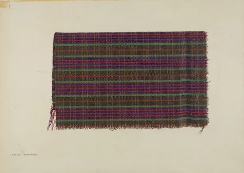 Woolen Textile by Archie Thompson, index of american design, 1940