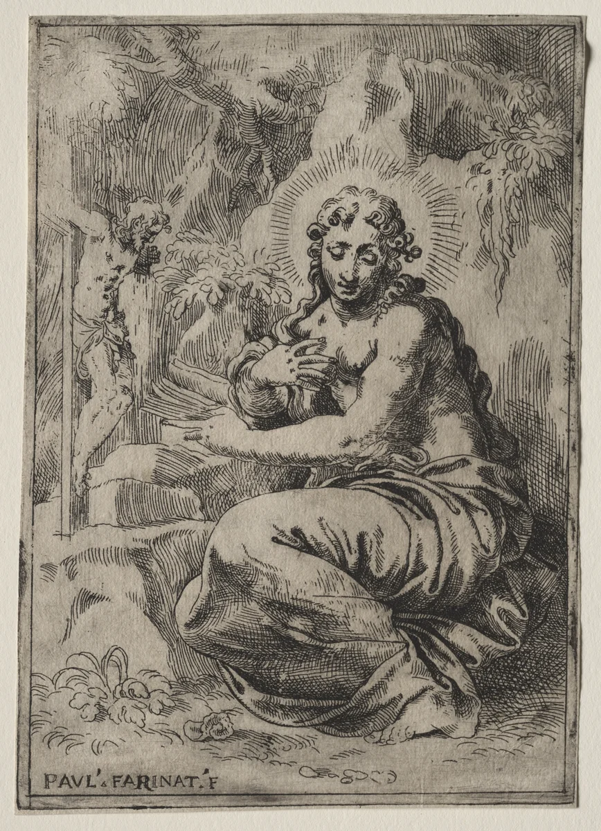 The Magdalen by Paolo Farinati, print, 1575-1599