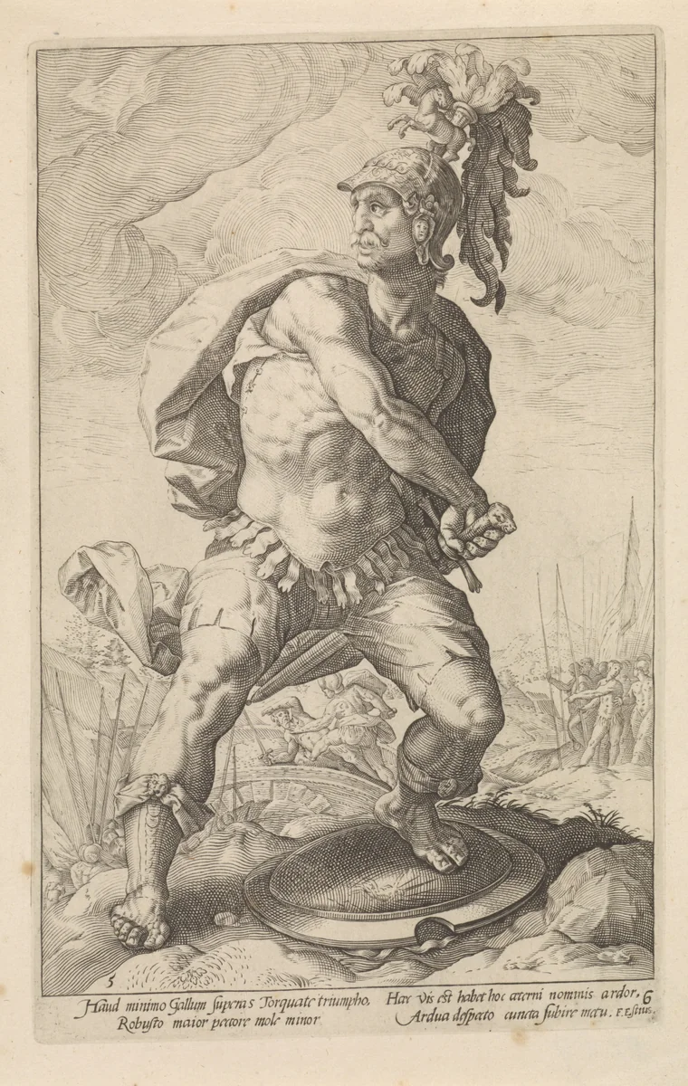 Titus Manlius Torquatus by anonymous, print, 1645-1706