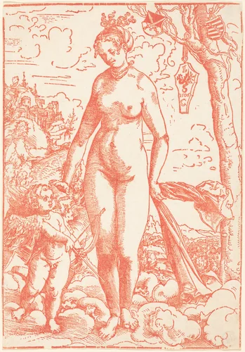 Venus and Cupid by Lucas Cranach, print, 1506-1509