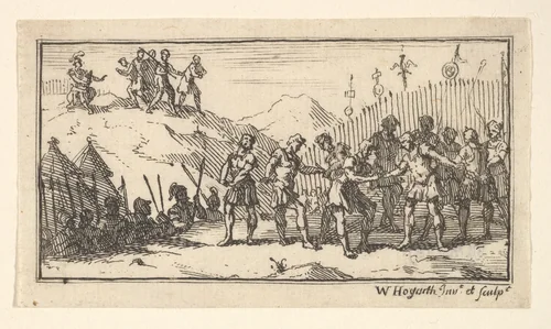 Decimation (John Beaver, Roman Military Punishments, 1725) by William Hogarth, print, 1725-1779