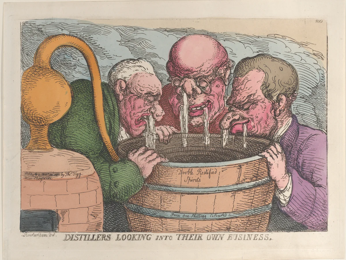 Distillers Looking into Their Own Business by Thomas Rowlandson, other, 1811