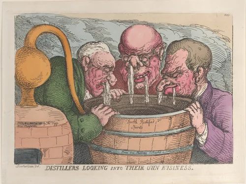 Distillers Looking into Their Own Business by Thomas Rowlandson, other, 1811