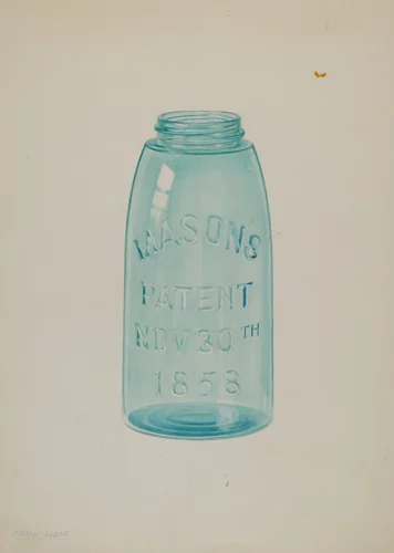 Mason Jar by Cora Parker; Frank M. Keane, index of american design, 1939