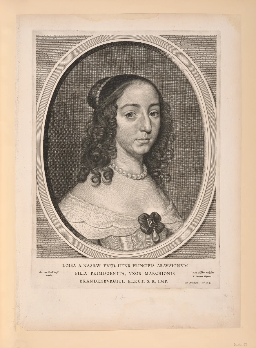 Louise Henrietta, Princess of Orange Nassau, from Nine Portraits by Cornelis Visscher, print, 1649