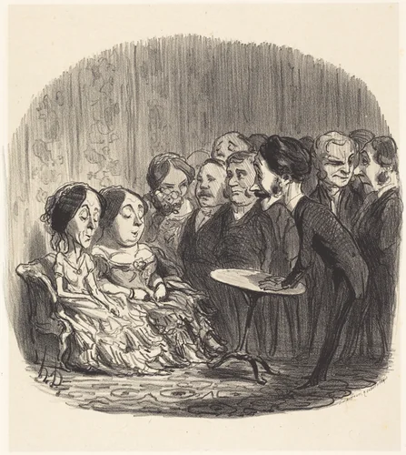 L'Esprit frappeur by Honoré Daumier, print, 1851
