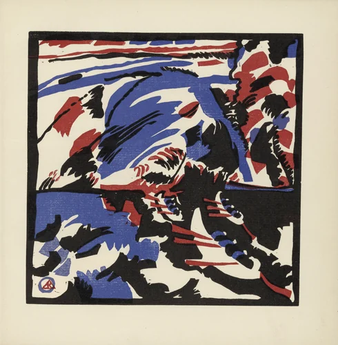 Boat Trip (Kahnfahrt) (plate, folio 28) from Klänge (Sounds) by Wassily Kandinsky, illustrated book, 1913