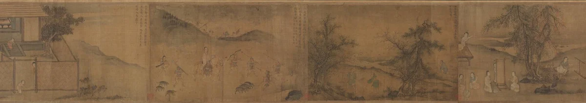 "Seventh Month" from the Odes of Bin by Unknown, painting, 1200-1299