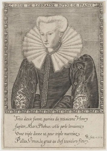 Louise de Lorraine, Queen of France by Unknown 19th Century, print, 1588