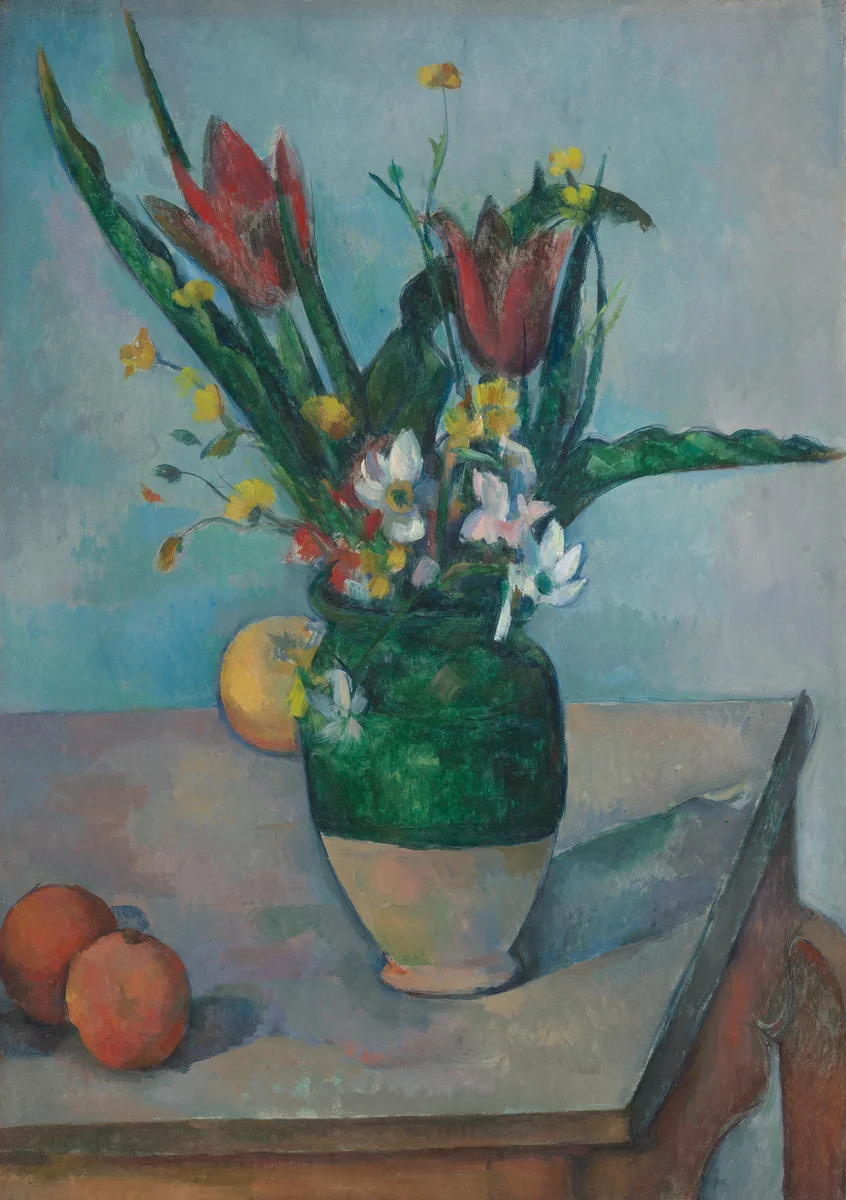 The Vase of Tulips by Paul Cezanne, painting, 1885-1895