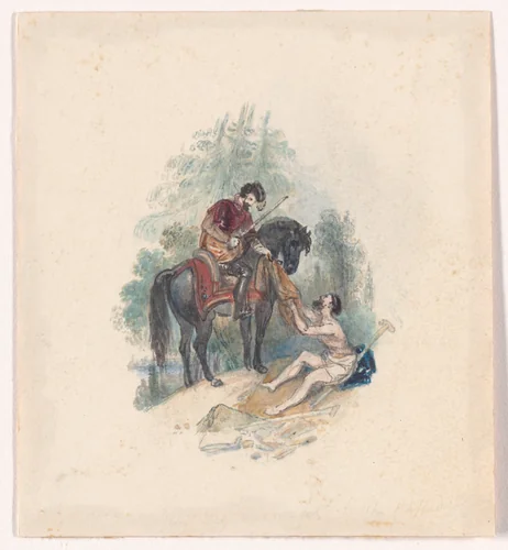 Illustration design for "The Economy of Human Life" by Frank Howard, drawing, 1834