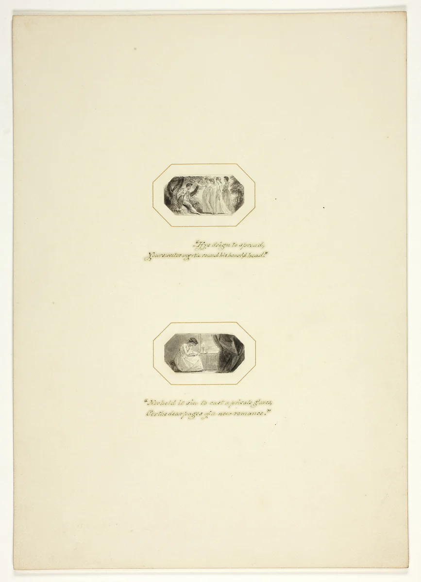 Study for a plate from The Triumphs of Temper, in the 1796 Royal Engagements Pocket Book by Thomas Stothard, drawing, 1790-1800