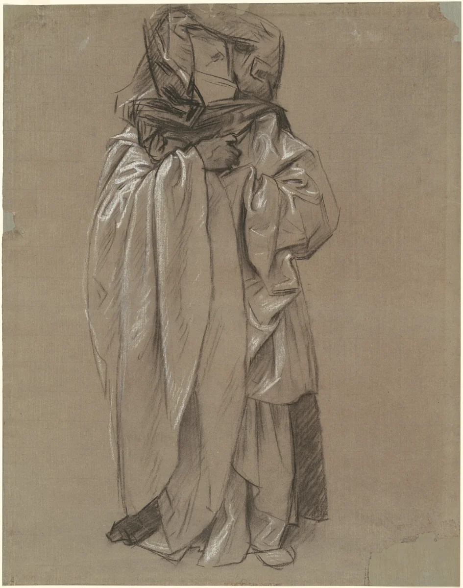 Study of Ezekiel for "Frieze of Prophets" by John Singer Sargent, drawing, 1890-1892