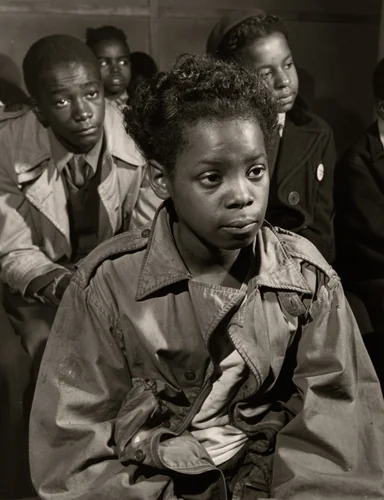 Boys Waiting at Juvenile Court, Chicago, Illinois by Wayne Miller, photograph, 1946