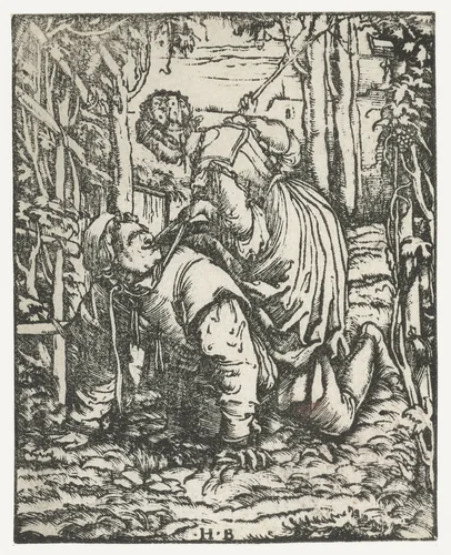 Aristoteles en Phyllis by Unknown, print, 1483-1531