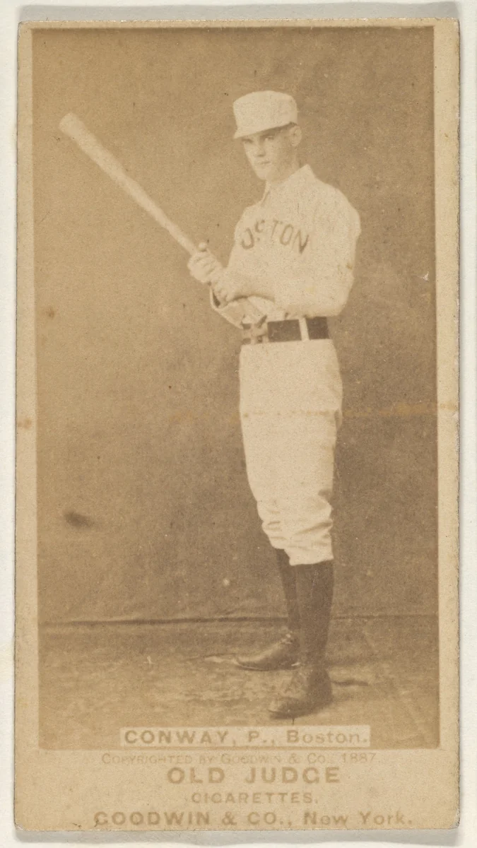 Conway, Pitcher, Boston, from the Old Judge series (N172) for Old Judge Cigarettes by Goodwin & Company, photograph, 1887