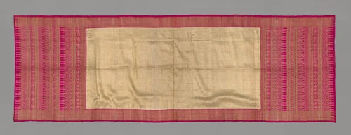 Sari by India, textile, 1801-1900