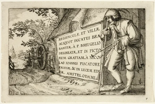 Title Page, after Pictures of Farms, Country Houses and Rustic Villages (Praediorum villarum et rusticarum casularum icones) by Claes Jansz Visscher, print, 1612