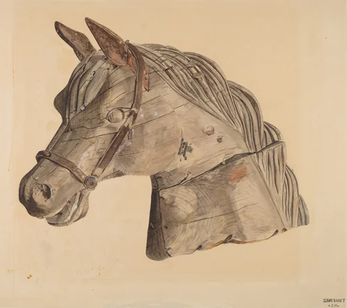 Carousel Horse's Head by Gerard Barnett, index of american design, 1939